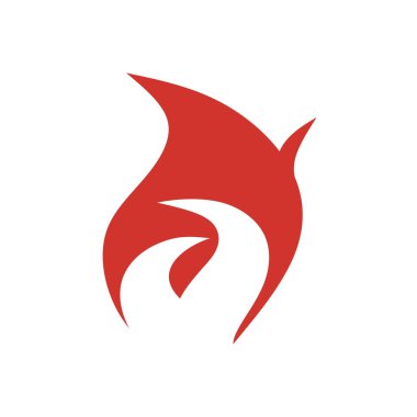 Alev logosu tasarım vektörü