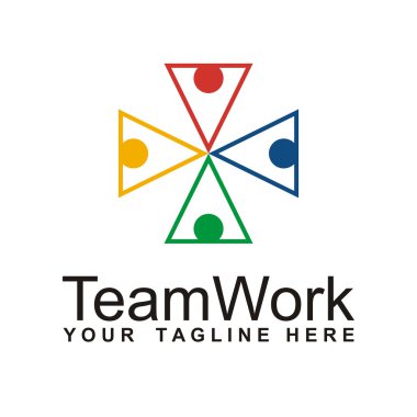 Ekip çalışması logo simge tasarlamak vektör