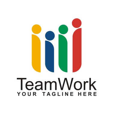 Ekip çalışması logo simge tasarlamak vektör