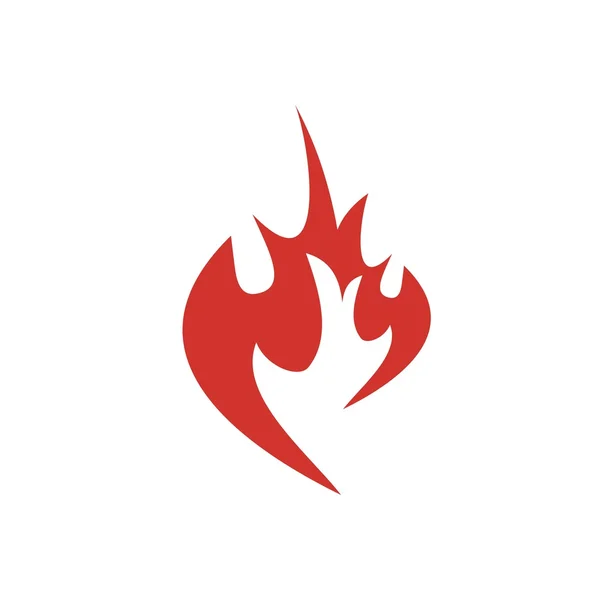 Fuego llama logotipo diseño vector — Vector de stock