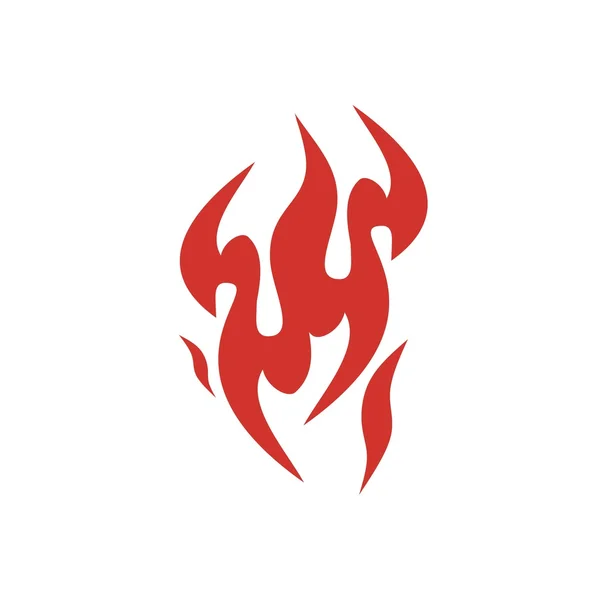 Fuego llama logotipo diseño vector — Vector de stock