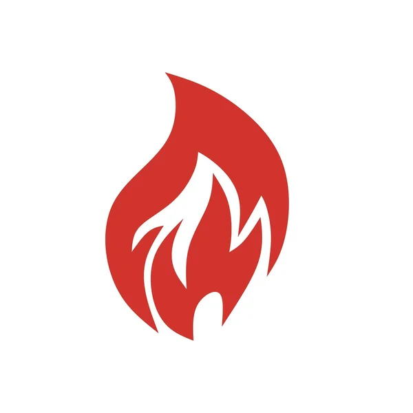 Fuego llama logotipo diseño vector — Vector de stock