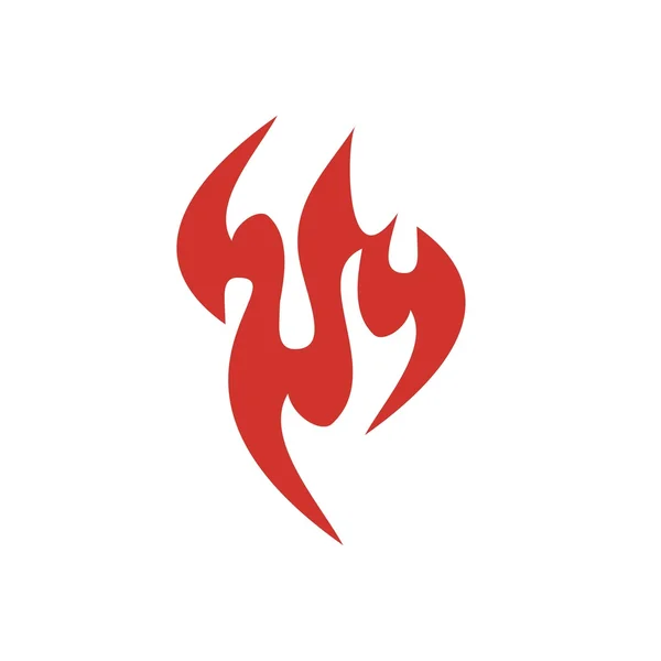 Fuego llama logotipo diseño vector — Vector de stock