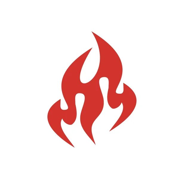 Fuego llama logotipo diseño vector — Archivo Imágenes Vectoriales