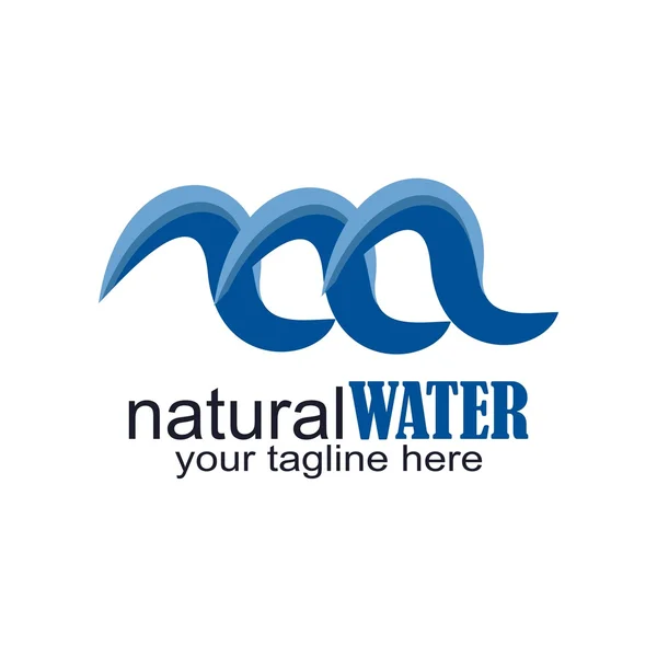 Logo agua símbolo icono vector — Vector de stock