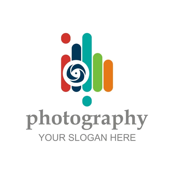 Logo vector icon for photography — Stock Vector