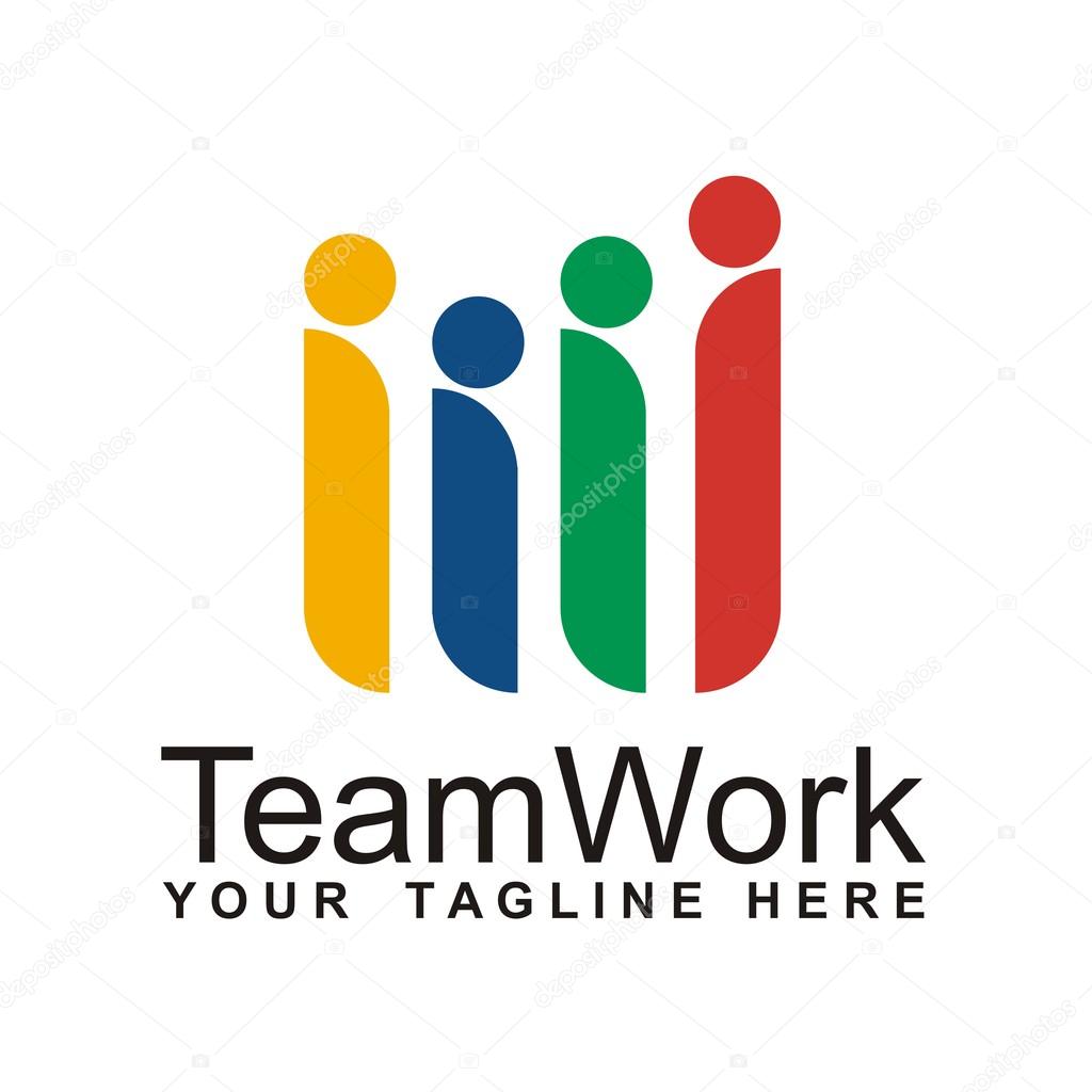 Abstract design symbol icon teamwork logo people business vector