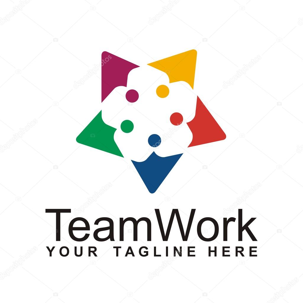 Abstract design symbol icon teamwork logo people business vector
