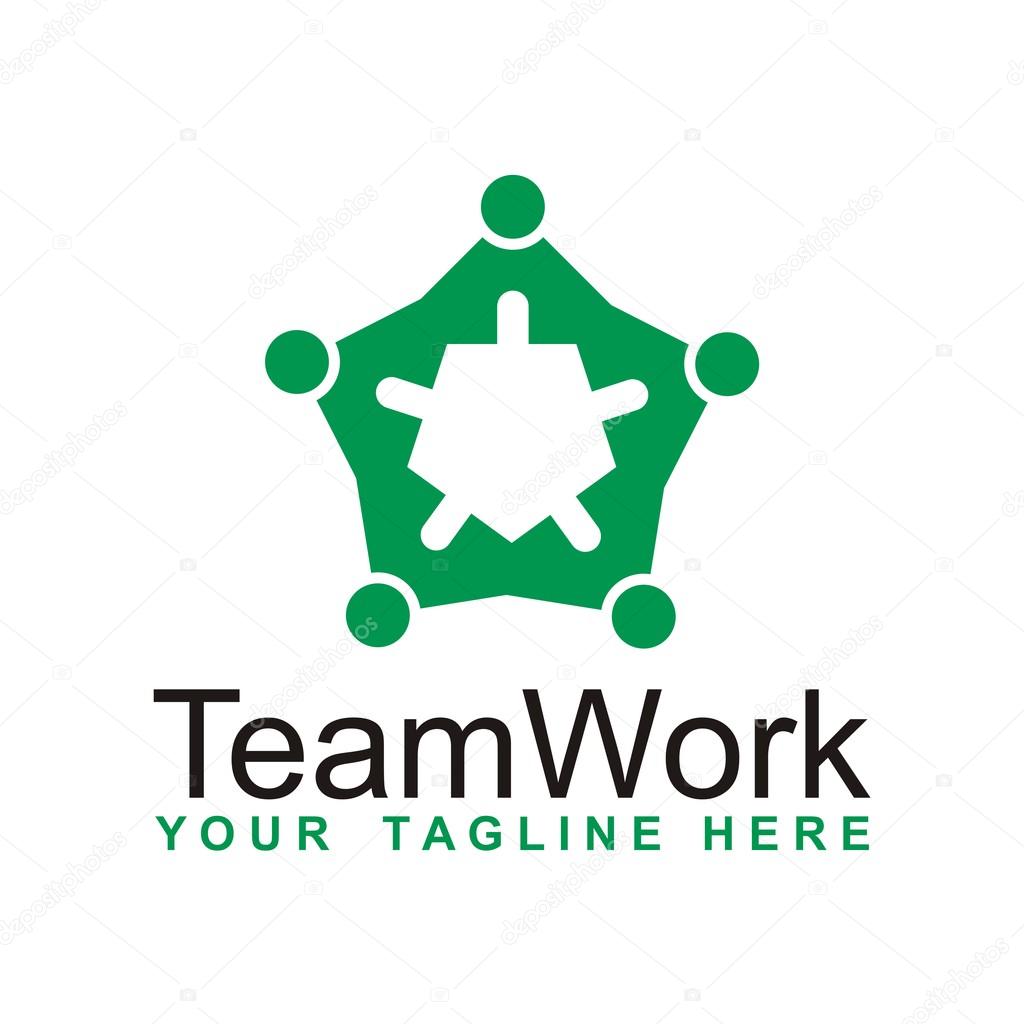 Abstract design symbol icon teamwork logo people business vector