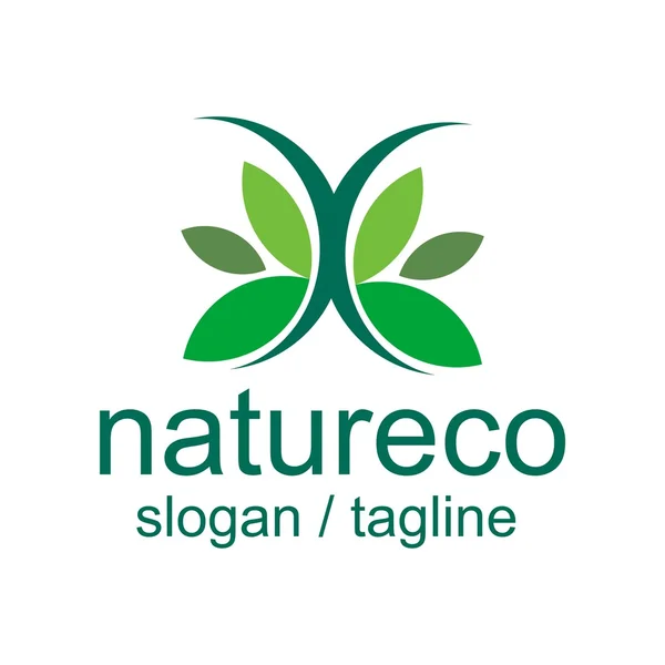 Eco naturliga logotyp — Stock vektor