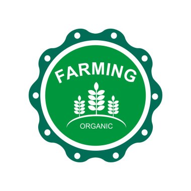 Logo doğal vektör tasarımı tarım 