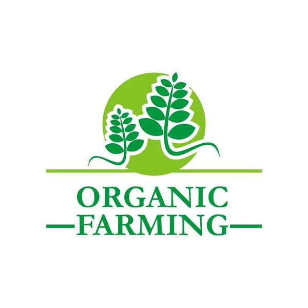 Farming logo natural vector design — Stock Vector