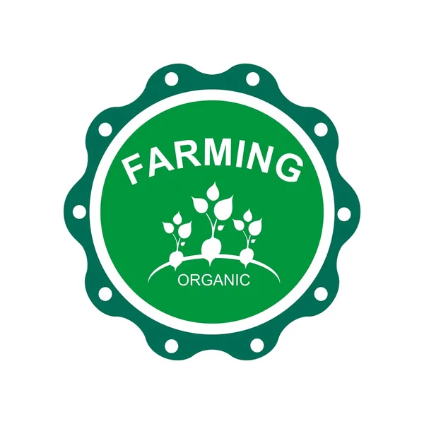 Diseño de vectores naturales logotipo de la agricultura — Vector de stock