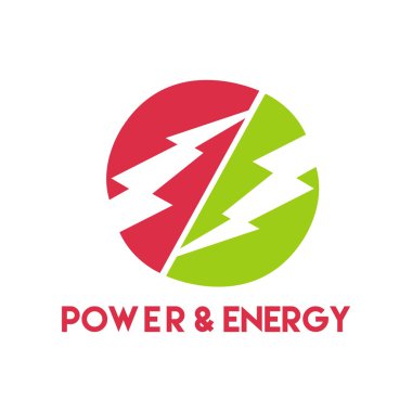 Güç ve enerji logo vektör