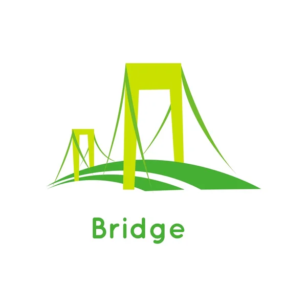Ícone do logotipo do vetor ponte — Vetor de Stock