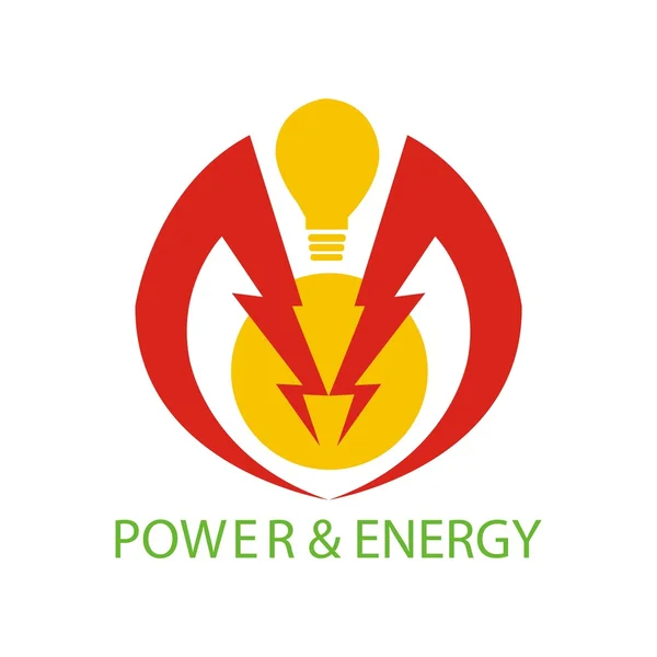 パワーとエネルギーのロゴ ベクトル — ストックベクタ