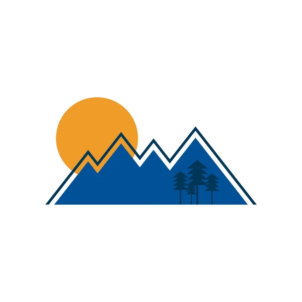 Urlaub Logo Landschaft Vektor — Stockvektor