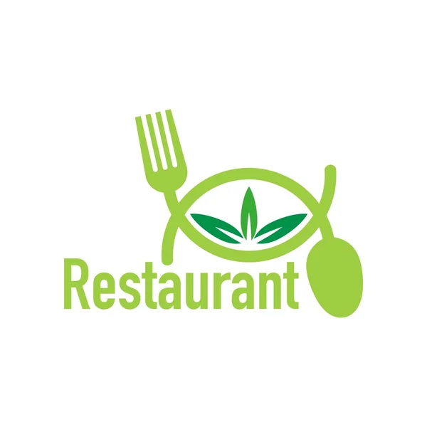 Diseño del logo del restaurante cubertería — Archivo Imágenes Vectoriales