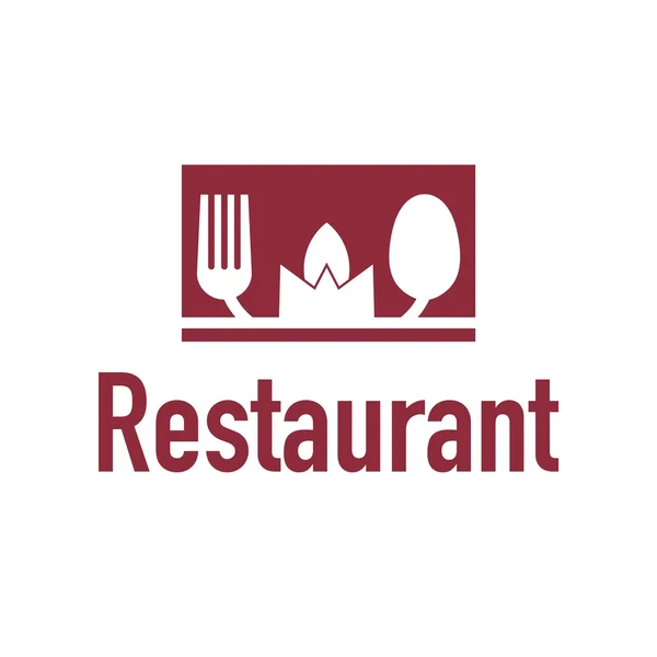 Restaurant logo couverts design — Image vectorielle