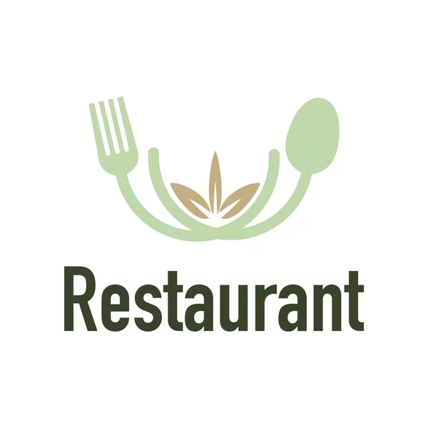 Diseño del logo del restaurante cubertería — Vector de stock