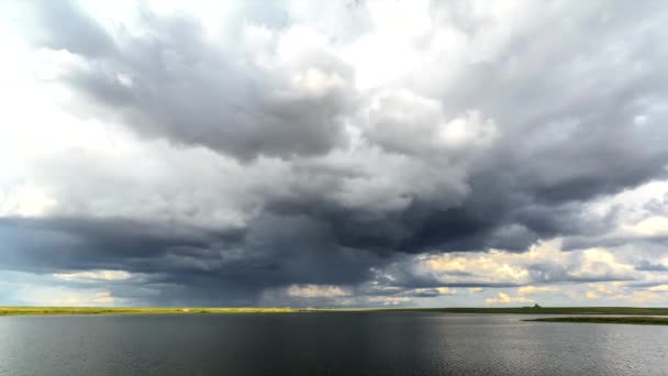 Clouds and river — Stock Video