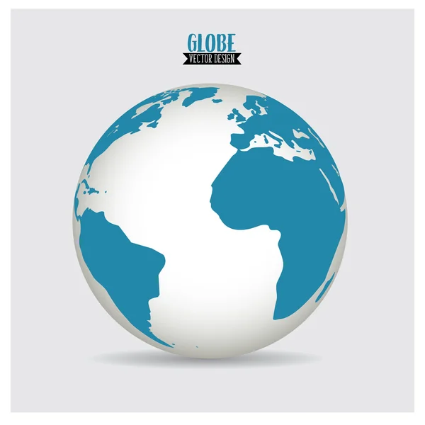 World globe, vector illustration. — Stock Vector