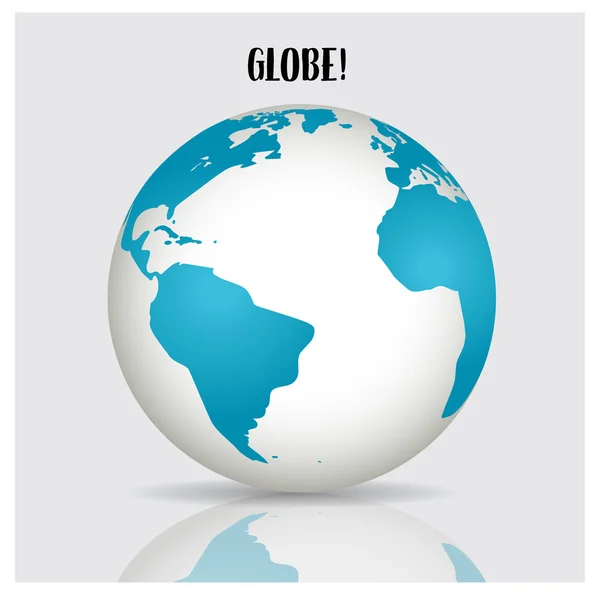 Globo mundial, ilustração vetorial . — Vetor de Stock