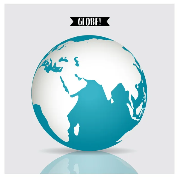 World globe, vector illustration. — Stock Vector