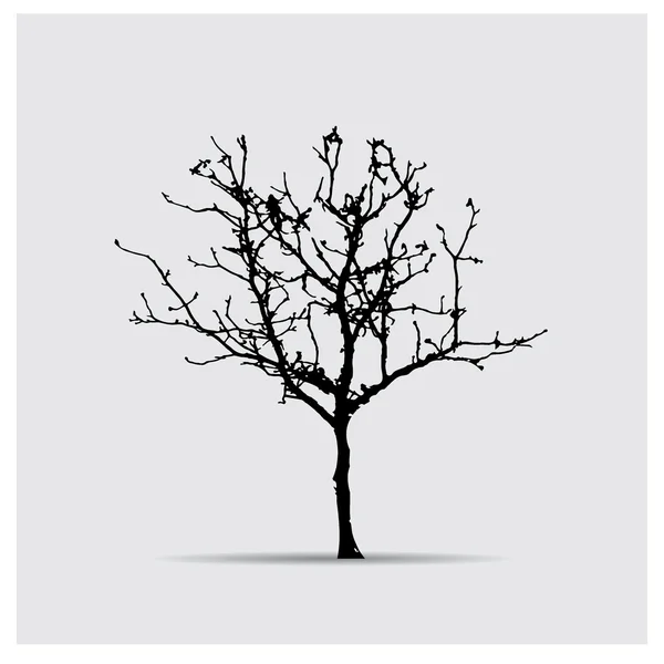Silueta de árbol vectorial — Vector de stock