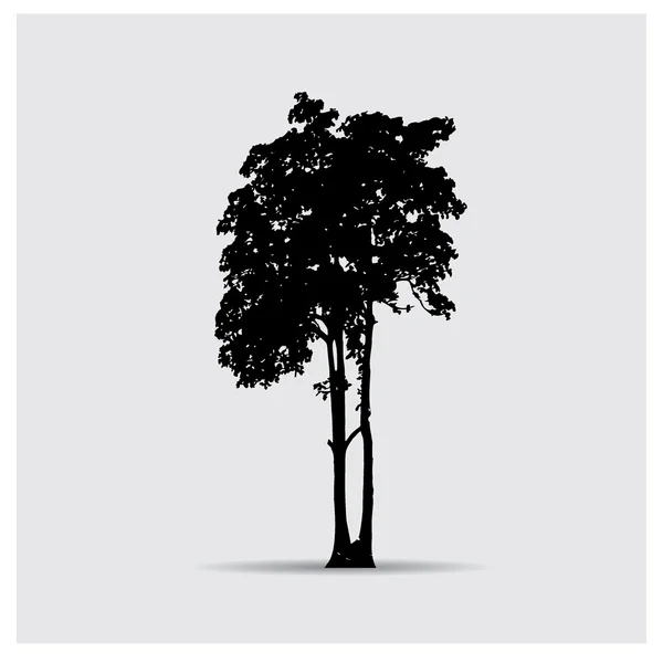 Silueta de árbol vectorial — Vector de stock