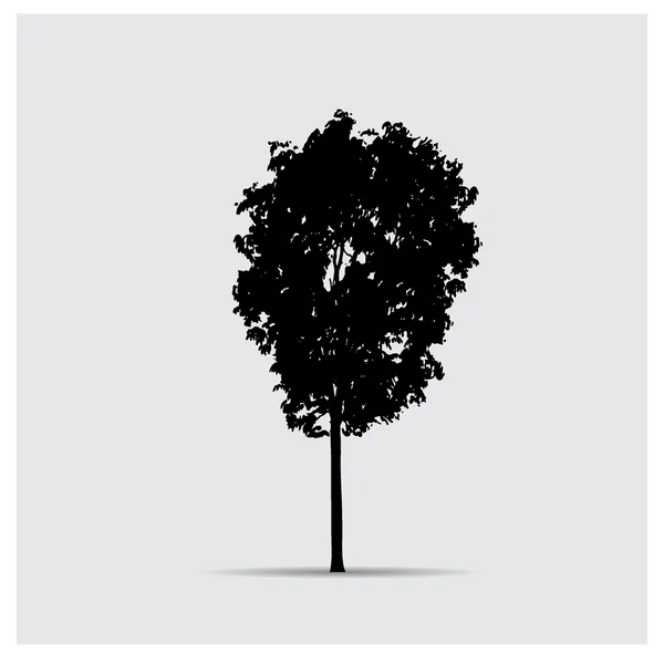 Silueta de árbol vectorial — Vector de stock