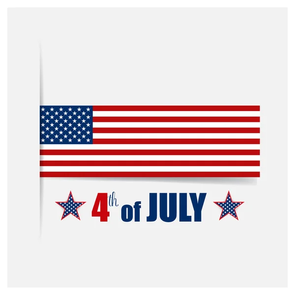 Glückliche Unabhängigkeitstag Karte Juli Vektor Abstrakten Hintergrund — Stockvektor