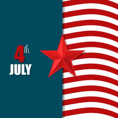 Bağımsızlık günün kutlu olsun, 4 Temmuz, vektör soyut geçmişi.