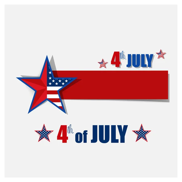 Glückliche Unabhängigkeitstag Karte Juli Vektor Abstrakten Hintergrund — Stockvektor
