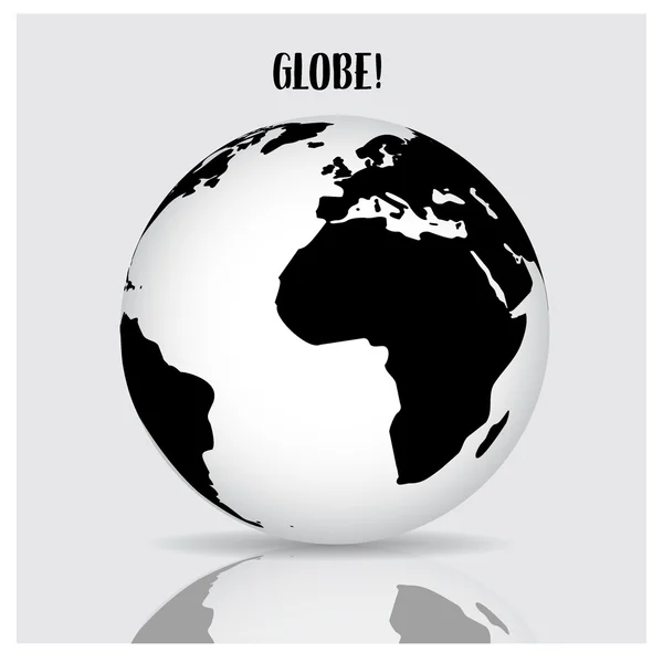 Globo Mundial Ilustración Vectorial — Vector de stock