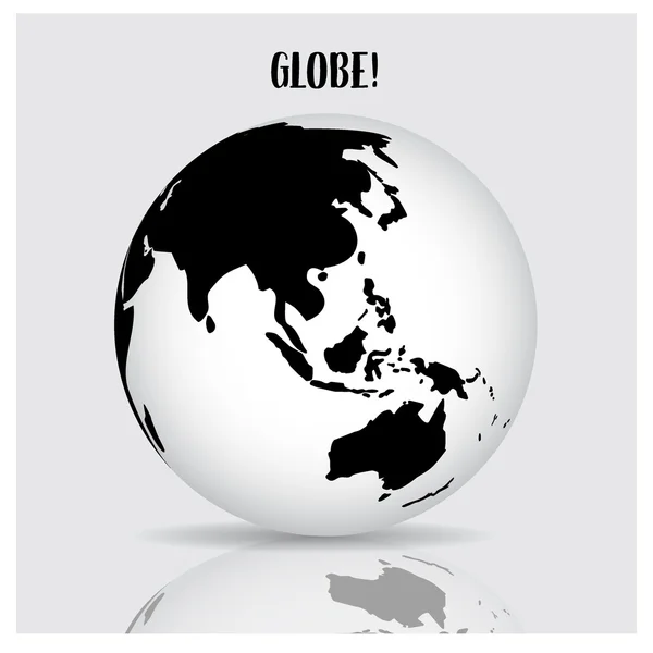 Globo Mundial Ilustración Vectorial — Vector de stock