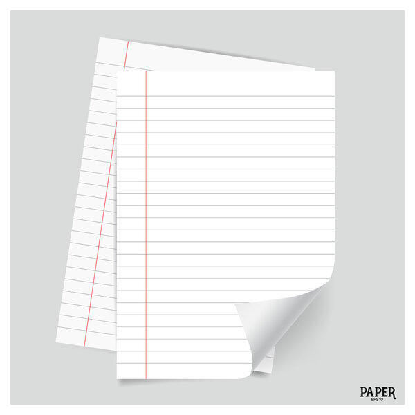 Коллекция белых бумаг, готовых для вашего сообщения. Векторная иллюстрация
.