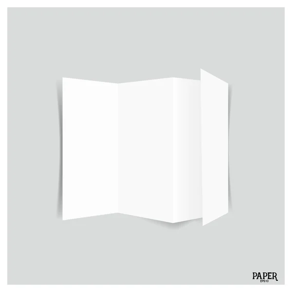 Blanco Papieren Brochure Model Vectorillustratie — Stockvector