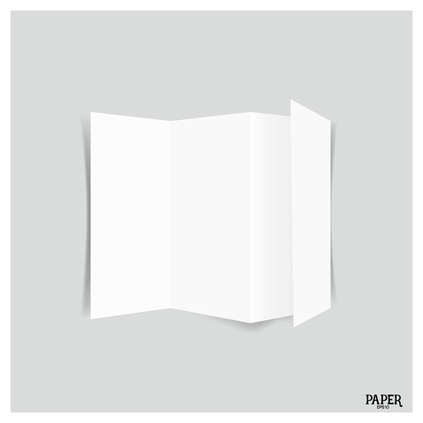 Простой бумажный макет брошюры. Векторная иллюстрация
.