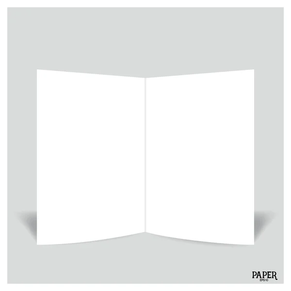 Prázdná Papírová Brožura Vektorová Ilustrace — Stockový vektor