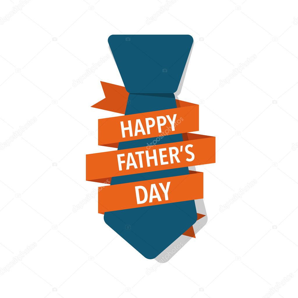 Happy fathers day card design with Big Tie
