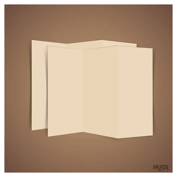 Folleto Blanco Vintage Maqueta Ilustración Vectorial — Vector de stock