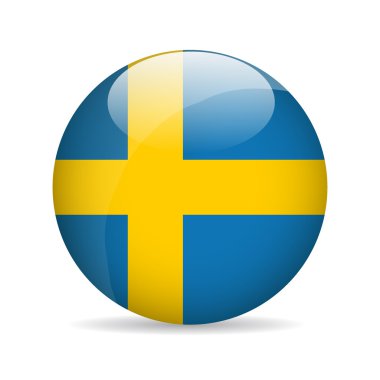 İsveç bayrağı. vektör illüstrasyonu