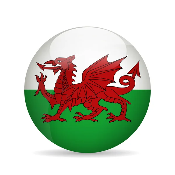 Flagga Wales Vektor Illustration — Stock vektor