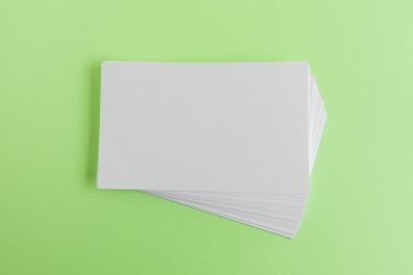 Boş kartvizit, yumuşak gölgeli kartpostal..