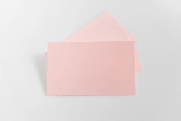 Cartão Visita Branco Cartão Postal Com Sombras Suaves — Fotografia de Stock