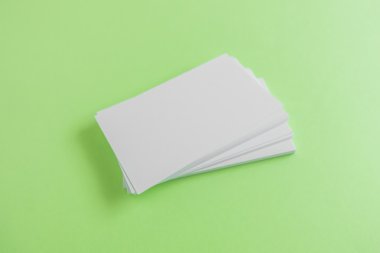 Boş kartvizit, yumuşak gölgeli kartpostal..