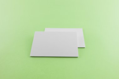 Boş kartvizit, yumuşak gölgeli kartpostal..