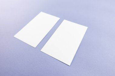 Boş kartvizit, yumuşak gölgeli kartpostal..