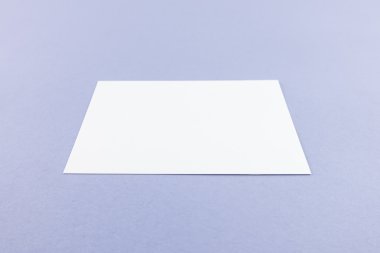 Boş kartvizit, yumuşak gölgeli kartpostal..